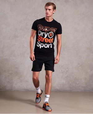 Superdry Active Double Layer Férfi Rövidnadrág Fekete | XGCVJ3465